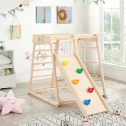 Shop All|All 4 Kids Hudson Timber Pikler Baby Activity Play Center Slider - cutbabycare.com | baby boutique & care hub