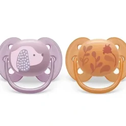 Shop All|Avent - Ultra Soft Pacifier Orange & Lavander 6/18M - cutbabycare.com | baby boutique & care hub