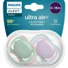 Shop All|Avent Ultra Air Soother 6-18 Months 2 Pack - cutbabycare.com | baby boutique & care hub