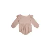 Shop All|Babe Basics - Flutter Sleeve Linen Baby Romper, Blush - cutbabycare.com | baby boutique & care hub