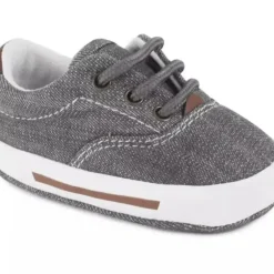 Shop All|Baby Deer - Baby Boy Canvas Lace-Up Sneaker, Grey - cutbabycare.com | baby boutique & care hub