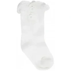 Shop All|Baby Deer - Baby Girl Ivory Boot Sock With Lace Trim - cutbabycare.com | baby boutique & care hub
