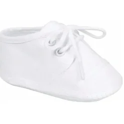 Shop All|Baby Deer - Trimfoot Crib Shoes Boy Broadcloth Oxford, White - cutbabycare.com | baby boutique & care hub