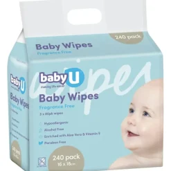 Shop All|Baby U Baby Wipes Fragrance Free 240 Pack - cutbabycare.com | baby boutique & care hub