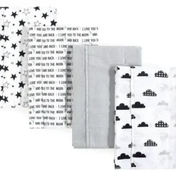 Shop All|Baby Vision - Hudson Baby Unisex Baby Cotton Flannel Burp Cloths, Moon and Back - cutbabycare.com | baby boutique & care hub