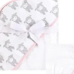 Shop All|Baby Vision - Hudson Baby Unisex Baby Cotton Hooded Towel and Washcloth, Little Lamb - cutbabycare.com | baby boutique & care hub