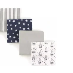 Shop All|Baby Vision - Hudson Baby Unisex Baby Cotton Flannel Receiving Blankets, Rocket Ship - cutbabycare.com | baby boutique & care hub