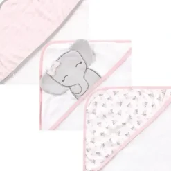 Shop All|Baby Vision - Hudson Baby Unisex Baby Cotton Rich Hooded Towels, Cute Elephant - cutbabycare.com | baby boutique & care hub
