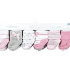 Shop All|Baby Vision - Little Treasure Baby Girls' Newborn Socks, Ballerina, 6-12M, 8Pk - cutbabycare.com | baby boutique & care hub