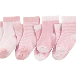 Shop All|Baby Vision - Luvable Friends Baby Socks Set, 12-24M, Light Pink White, 4Pk - cutbabycare.com | baby boutique & care hub