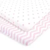 Shop All|Baby Vision - Luvable Friends Unisex Baby Fitted Playard Sheet, Pink Chevron Dot - cutbabycare.com | baby boutique & care hub
