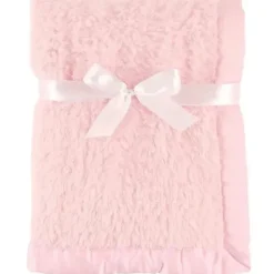 Shop All|Baby Vision - Sherpa Blanket With Satin Binding, Pink - cutbabycare.com | baby boutique & care hub