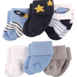 Shop All|Baby Vision - Terry Sock 6Pk, Space - cutbabycare.com | baby boutique & care hub