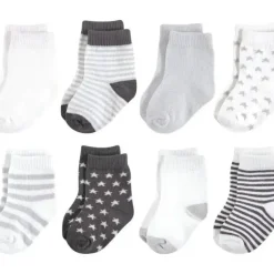 Shop All|Baby Vision - Touched by Nature Unisex Baby Organic Cotton Socks, Charcoal Stars, 6-12M, 8Pk - cutbabycare.com | baby boutique & care hub