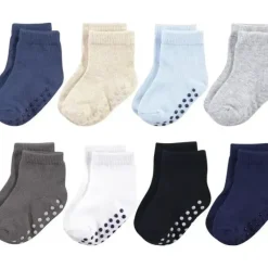 Shop All|Baby Vision - Touched by Nature Baby Girls' Organic Cotton Socks, Solid Black Blue, 12-24M, 8Pk - cutbabycare.com | baby boutique & care hub