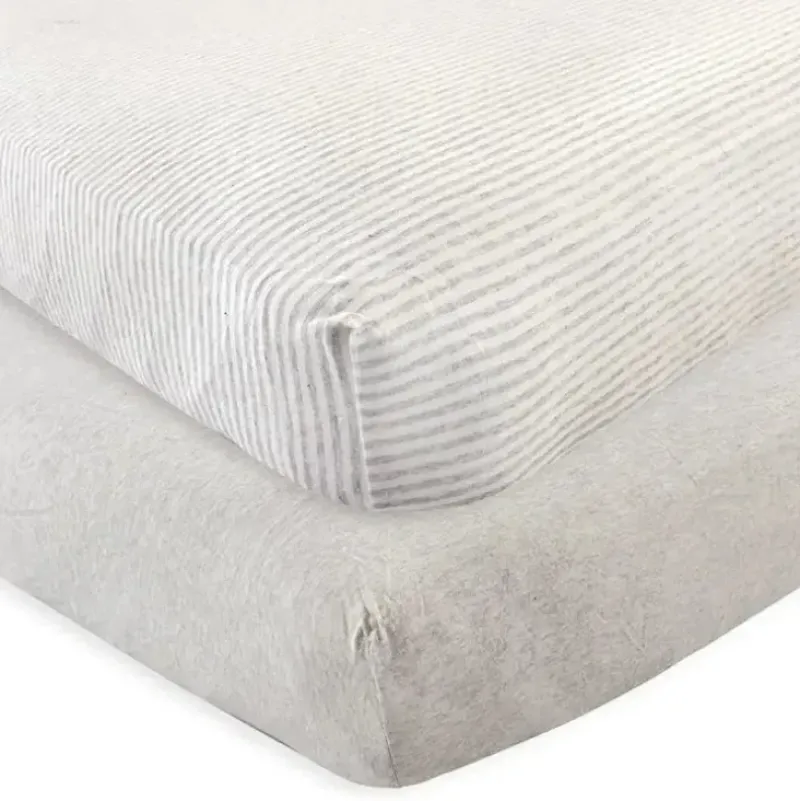 Shop All|Baby Vision - Unisex Baby Organic Cotton Crib Sheet, Heather Gray - cutbabycare.com | baby boutique & care hub