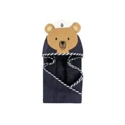 Bath Potty|Baby Vision Animal Hooded Towel, Sailor Bear - cutbabycare.com | baby boutique & care hub