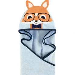 Bath Potty|Baby Vision Animal Hooded Towel, Nerdy Fox - cutbabycare.com | baby boutique & care hub