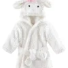 Bath Potty|Baby Vision Bath - Plush Bathrobe, Girl Lamb 0-9M - cutbabycare.com | baby boutique & care hub