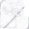 Bath Potty|Baby Vision Bath - Print Woven Hooded Towel And Washcloth, Gray Cloud - cutbabycare.com | baby boutique & care hub