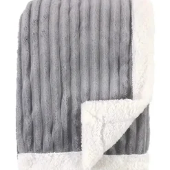 Stroller|Baby Vision Corduroy Blanket with Sherpa Backing and Trim, Gray - cutbabycare.com | baby boutique & care hub