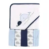 Bath Potty|Baby Vision Hooded Towel And 5 Washcloths, Whale - cutbabycare.com | baby boutique & care hub