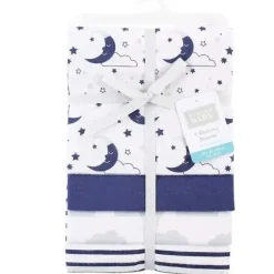 Shop All|Baby Vision Luvable Friends 4Pk Flannel Receiving Blanket 30X30 In Moon - cutbabycare.com | baby boutique & care hub