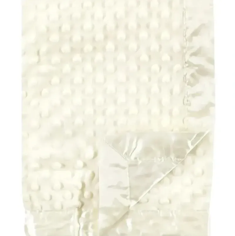 Stroller|Baby Vision Mink/Satin Plush Blanket, Cream - cutbabycare.com | baby boutique & care hub