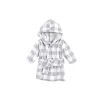 Bath Potty|Baby Vision Plush Bathrobes 0-9M, Gray Plaid - cutbabycare.com | baby boutique & care hub