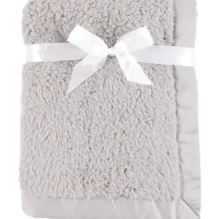 Shop All|Baby Vision Sherpa Blanket With Satin Binding, Gray - cutbabycare.com | baby boutique & care hub
