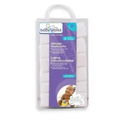 Bath Potty|Baby Works 6-Pack Bamboo Ultimate Washcloths - cutbabycare.com | baby boutique & care hub