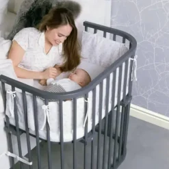 Health Safety|BabyBay Bedside Cosleeper, Slate Gray Finish - cutbabycare.com | baby boutique & care hub