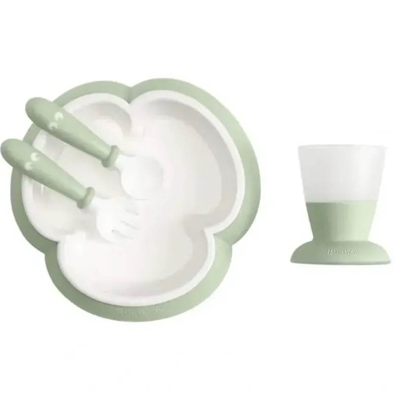 Shop All|BabyBjorn - Baby Feeding Set, 4 pcs Powder Green - cutbabycare.com | baby boutique & care hub