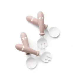 Shop All|BabyBjorn - Baby Spoon and Fork, 4 pcs Powder Pink - cutbabycare.com | baby boutique & care hub