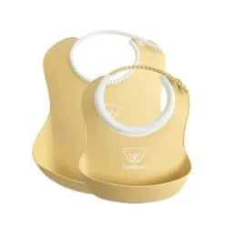Shop All|Babybjorn - Feeding Bib Set, 2-pack, Powder Yellow - cutbabycare.com | baby boutique & care hub