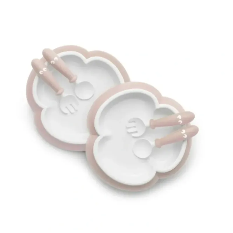 Shop All|BabyBjorn Baby Plate - Spoon and Fork - Powder Pink 2-pack - cutbabycare.com | baby boutique & care hub