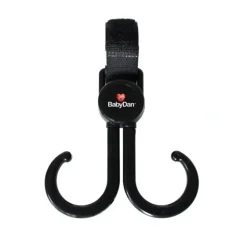 Stroller|BabyDan Double Hanging Hook Storage Hanger For Infant/Toddler Stroller Black - cutbabycare.com | baby boutique & care hub