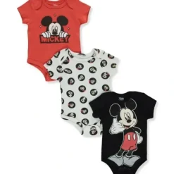 Shop All|Babyfair - Disney Mickey Mouse Boy 3Pk Bodysuits, Black - cutbabycare.com | baby boutique & care hub