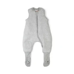 Health Safety|babystudio warmies cotton sleeveless with legs 2.5 TOG - Grey Marle/Grey Lines - cutbabycare.com | baby boutique & care hub