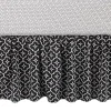 Shop All|Balboa Cotton Sateen Dust Ruffle, Black Lattice - cutbabycare.com | baby boutique & care hub