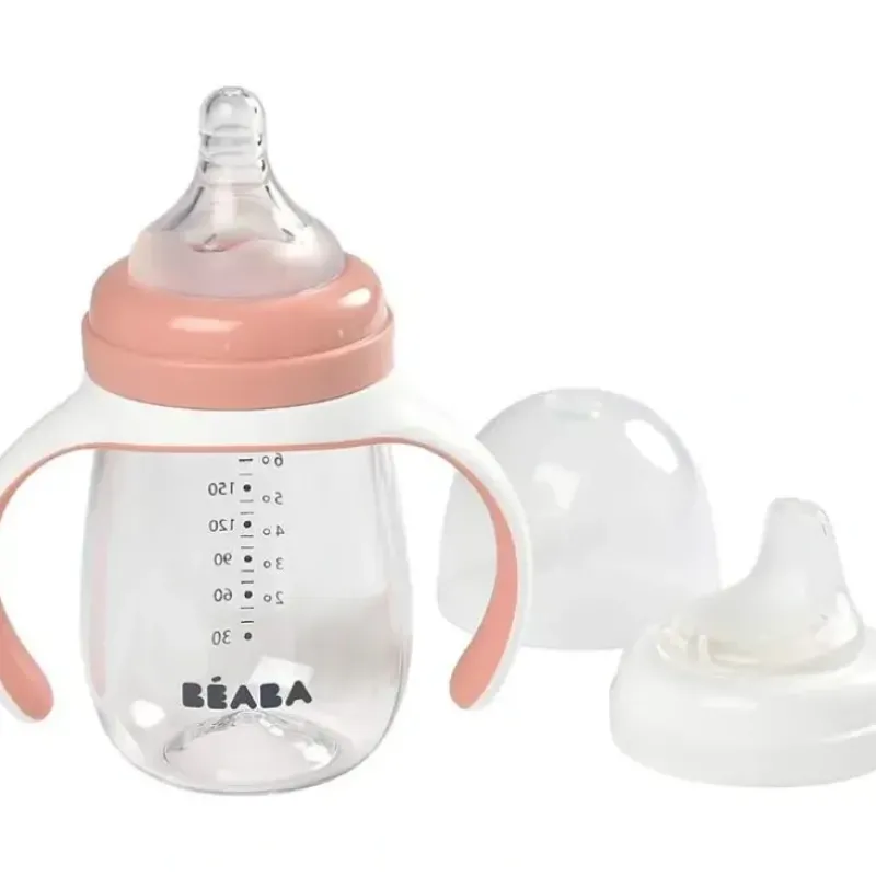 Shop All|Beaba - 2-in-1 Bottle To Sippy Learning Cup, Rose - cutbabycare.com | baby boutique & care hub