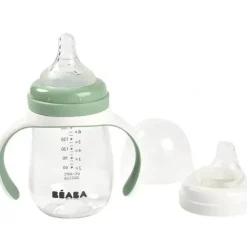 Shop All|Beaba - 2-In-1 Bottle To Sippy Training Cup, Sage - cutbabycare.com | baby boutique & care hub