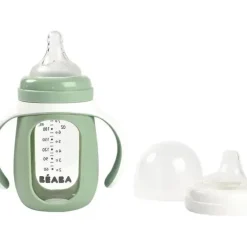 Shop All|Beaba - 2-In-1 Glass Training Cup, Sage - cutbabycare.com | baby boutique & care hub