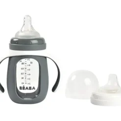 Shop All|Beaba - 2-In-1 Glass Training Cup, Charcoal - cutbabycare.com | baby boutique & care hub