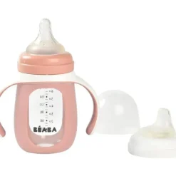 Shop All|Beaba - 2-In-1 Glass Training Cup, Rose - cutbabycare.com | baby boutique & care hub