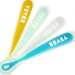 Shop All|Beaba - 4Pk First Stage Silicone Spoons, Rain - cutbabycare.com | baby boutique & care hub