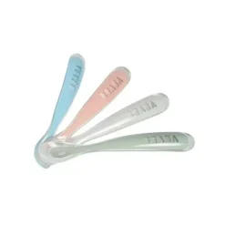 Shop All|Beaba - 4Pk First Stage Silicone Spoons Set, Rose - cutbabycare.com | baby boutique & care hub