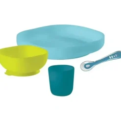Shop All|Beaba - 4Pk Silicone Meal Set, Peacock - cutbabycare.com | baby boutique & care hub
