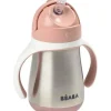 Shop All|Beaba - Stainless Steel Straw Sippy Cup, Rose - cutbabycare.com | baby boutique & care hub