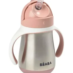 Shop All|Beaba - Stainless Steel Straw Sippy Cup, Rose - cutbabycare.com | baby boutique & care hub